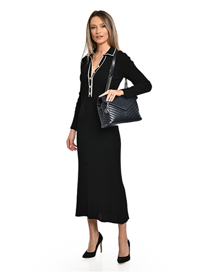 Çantë shpatullash WHOLESALE AW25 LV 2183, lëkurë natyrale, 23x34x10 cm, blu e errët