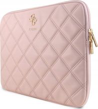 Mbështjellës notebook Guess PU Quilted Sleeve, 13-14", rozë