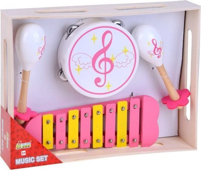 Set muzikor druri Jokomisiada IN0085, për fëmijë 3+, rozë e verdhë