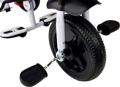 Tricikletë për fëmijë Lean Toys, me tendë, elemente të rregullueshme, gri