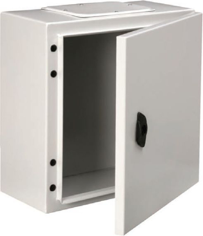 Kabinet metalik Argenta 400x300x200, IP66, me pllakë montimi, gri