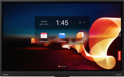 Monitor interaktiv Lenovo ThinkVision T75, 75", 4K Ultra HD, me prekje, i zi
