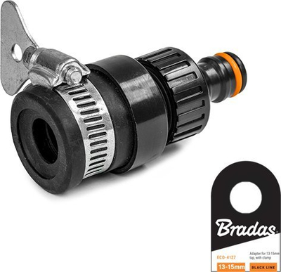 Lidhës rubineti Bradas ECO-4127, 13-15mm, PVC, i zi
