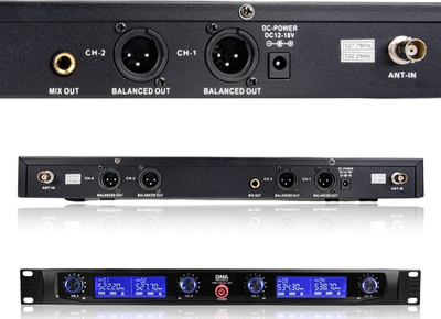 Set mikrofoni pa tela DNA WM4 Vocal Set, 4 mikrofona dore, sistem UHF, i zi