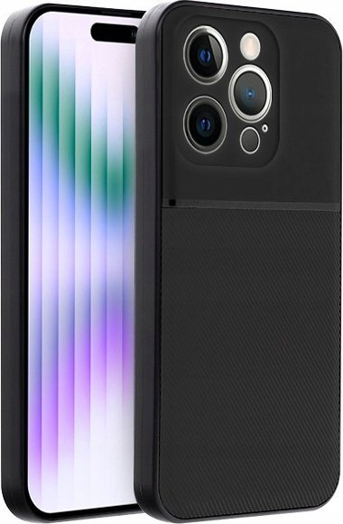 Mbrojtëse telefoni Noble Case për iPhone 14 Pro Max, pjesa mbrapa, matte, e zezë