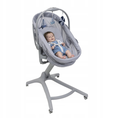 Кревет 5во1 Chicco Baby Hug Pro, прилагодлив, со играчки, сив Earl Grey