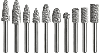 Сет фрези за дрво Geko G37511, 10 парчиња, држач 6 mm