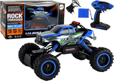 Makina lodër me pult Leantoys Off Road, 1:14, 2.4G, blu