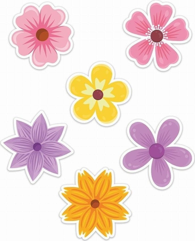 Dekorime pranverore për dritare LearnHow Spring 01, të dyanshme, set 6 copë