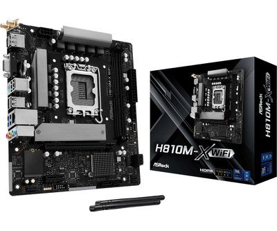 Pllakë amë Asrock H810M-X WiFi, DDR5, Micro-ATX, e zezë