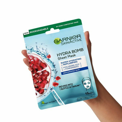 Maskё pёr fytyrё Garnier Aqua Bomb, 28 g