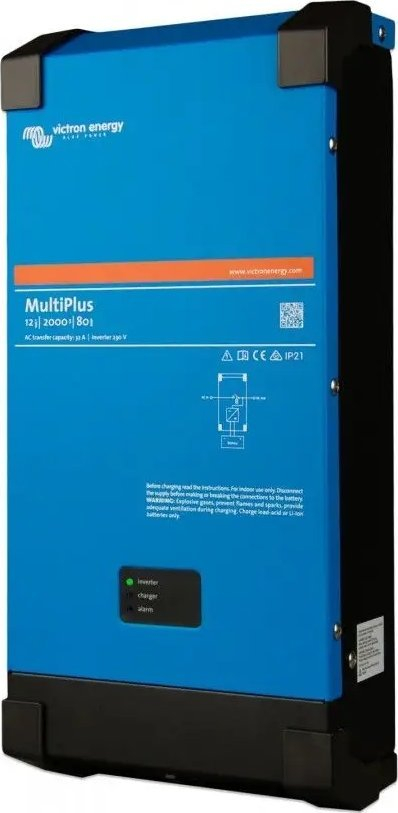 Inverter karikues Victron MultiPlus PMP122200000, 12V 2000VA, 80A 230V, blu