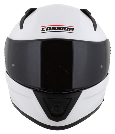 Helmetë moto Cassida Aero Solid 2026, integrale, polikarbonat, e bardhë e zezë