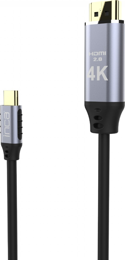 Kabllo USB C në HDMI INCA ITCH-02TX, 4K 30Hz, 2m, e zezë