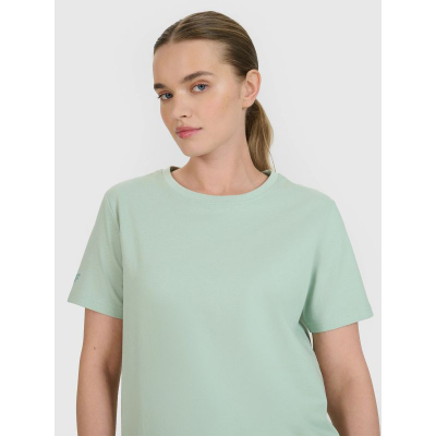 Bluzë 4F 4FWSS25TTSHF223847, oversize, pambuk, jeshile