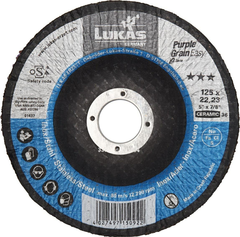 Disk bluarës Glob Talerzowa Purple Grain, 125mm, P60, vjollcë