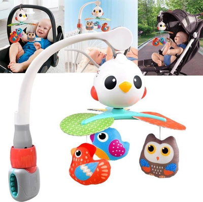 Музичко вртелешка Hola Toys, со птици, шарена