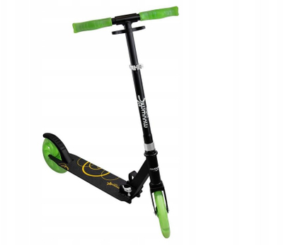 Trotinet Muuwmi Light S GLOW, rrota 200 mm, LED, i zi me jeshile