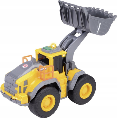 Lodër ekskavator Dickie Toys Volvo Wheel Loader, 23cm, dritë dhe zë, shumëngjyrëshe