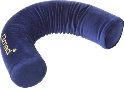 Jastëk fleksibël QMED Flex Pillow, memory foam, cilindrik, gri