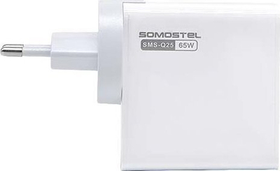 Karikues rrjeti Somostel SMS Q25, 65W, PD USB Type C QC3.0, i bardhë