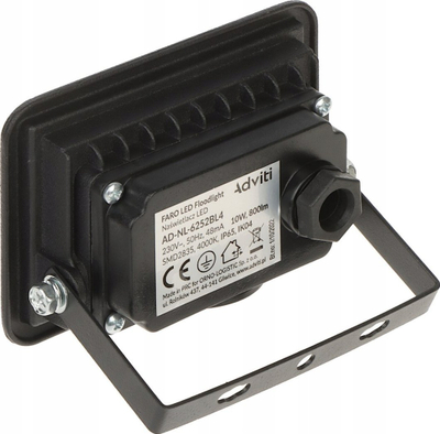 Projektor LED pa markë 10W, 800 lm, IP65, 4000K, i zi