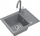 Lavaman kuzhine Quadron Ben 116, 55x44x17.5 cm, granit gri, me rubinet