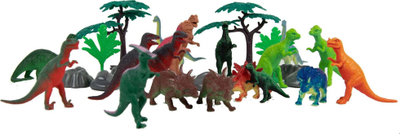 Set lodrash Adventure Force Dino Bucket, 40 copë, dinosaurë plastikë, shumëngjyrësh