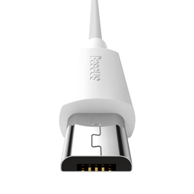 Set kabllosh Baseus Simple Wisdom USB në Micro 2.1A (2PCS/Set) 1.5m i bardhë