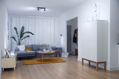 Spot tavani WiZ Imageo, 3 llamba LED RGB, smart, i zi