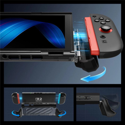 Kuti mbrojtëse SUPCASE Unicorn Beetle PRO për Nintendo Switch 2, me mbajtëse, e zezë