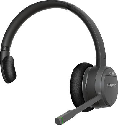 Kufje pa tela GEQUDIO WA9756, DECT Bluetooth, me bazë stacioni, e zezë