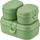 Set lunchbox plastik Koziol Mini, 3 kontenierë, pa BPA, i gjelbër