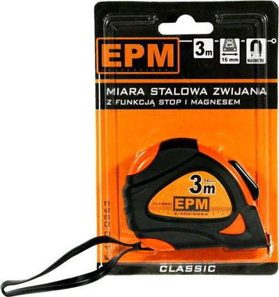 Metër EPM Hook (E-400-0244) , 3m*16mm