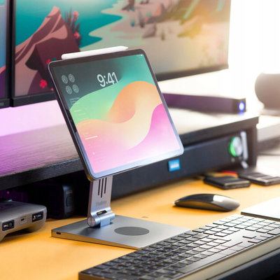 Qëndrim magnetik me hub YENKEE YSN 04 TASK për iPad 11", USB-C PD, HDMI, gri