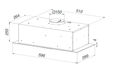 Kapak aspirues nën-dollap Maan Ares M 60, 60cm, LED, i zi