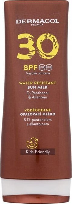 Qumësht dielli Dermacol Water-repellent Sun Milk SPF 30, 200 ml, rezistent ndaj ujit