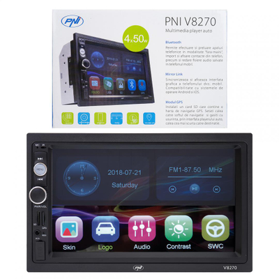 Multimedia për veturë PNI V8270, 2 DIN, ekran 7", GPS, Bluetooth