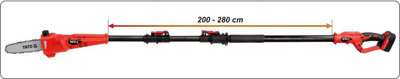 Sharrë elektrike Yato (YT-82836), teh 20cm, 18V 