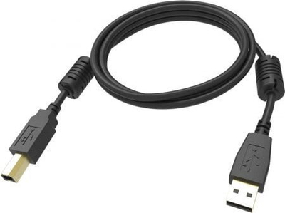 Kabllo USB Vision TC 2MUSB/BL, USB 2.0, 2m, USB A me USB B, e zezë