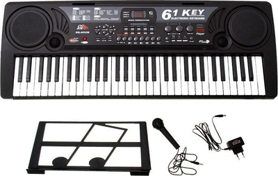 Tastierë elektronike MQ-809USB, 61 taste, USB, e zezë