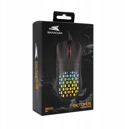 Mouse gaming Baracuda Polpo 6D, me kabllo, LED, i zi