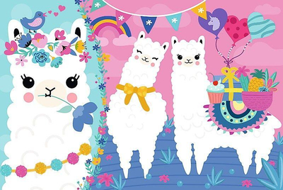 Puzzle Trefl: Happy llamas, 100 elemente 