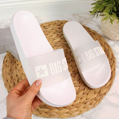 Сандали за базен Big Star W FF274A199, slip on, за жени, бели