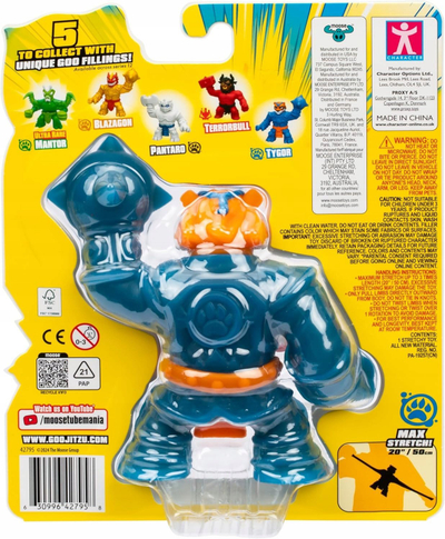 Figurë aksioni Heroes of Goo Jit Zu Smash Strikers Tygor, squishy, për fëmijë