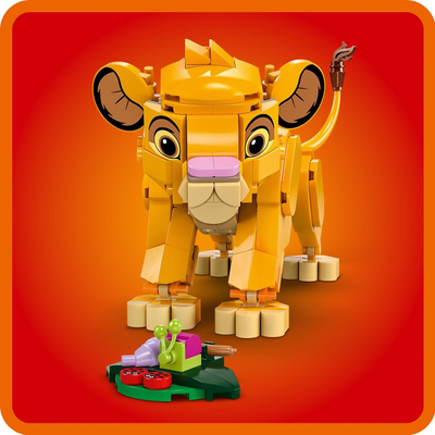 Set LEGO Disney The Lion King Simba Lion Cub 43243, figurë për ndërtim, 6+, shumëngjyrësh