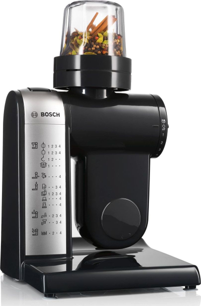 Set aksesorësh për robot kuzhine Bosch MUZ45XCG1, 3‑n‑1, ene xhami, i zi