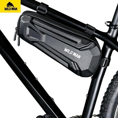Çantë kornize biçiklete Wildman XL, 1.8L, montim me rripa, e zezë