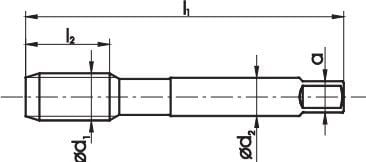 Çelës fileti NGMM M14x1.5, HSS, DIN 2181D, metalik