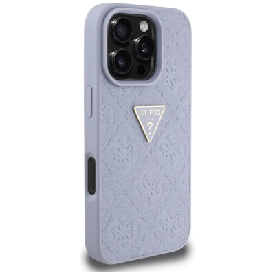Mbulesë telefoni Guess Hot Stamp 4G për iPhone 16 Pro Max, eco-leather, gri